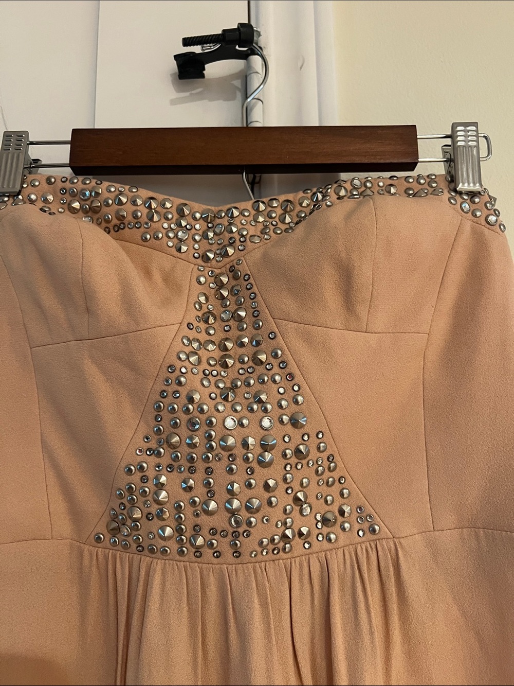 Rebecca Taylor Strapless Studded Mini Dress in Blush Pink Size 6 EUC